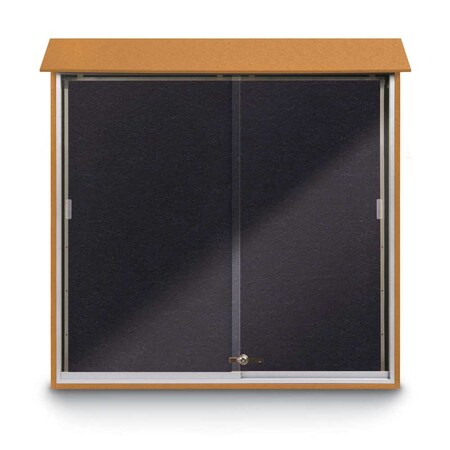 United Visual Products Outdoor Enclosed Combo Board, 72"x36", Bronze Frame/White Porc & Surf UVCB7236ODBZ-WHTPORC-SURF